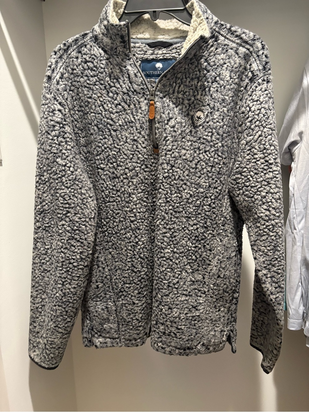 Southern Marsh Gray Sherpa Zip-Up Pullover